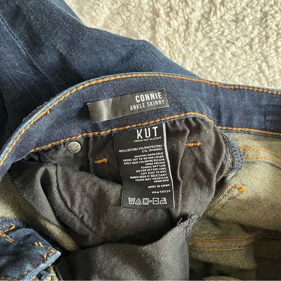 Kut from the Kloth Connie Raw Hem Ankle With Zipper Skinny Jeans Size 4 - Picture 9 of 12